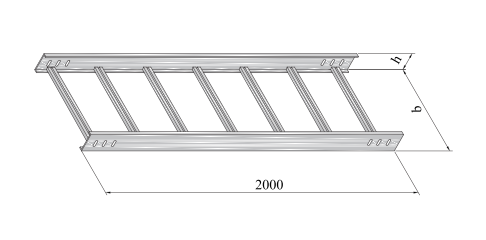 梯式直通電纜橋架示意圖片 梯式直通電纜橋架示意圖片